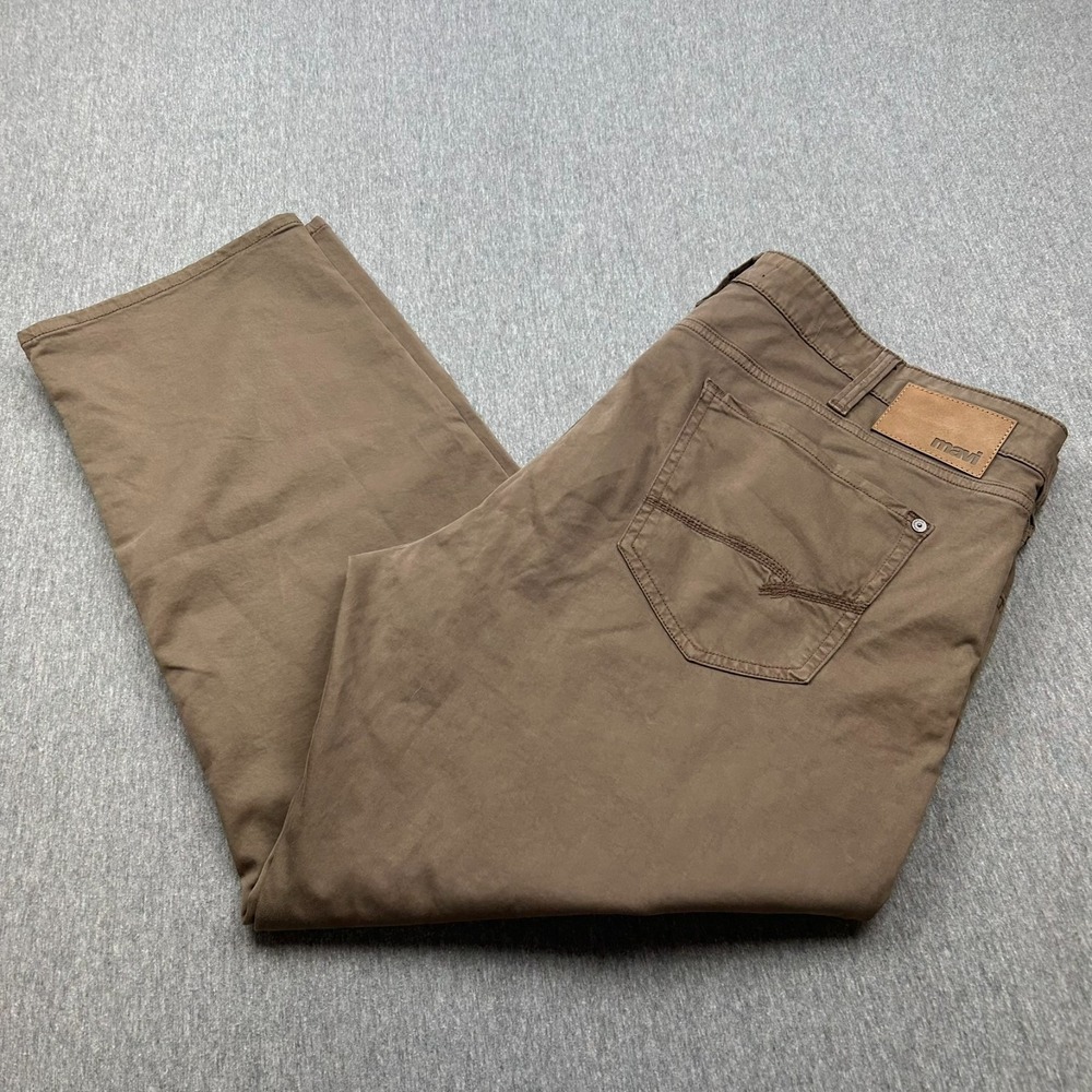 Mavi Matt Relaxed Straight Leg Pants Mens 40x28 Brown Chino‎ Flat Front
